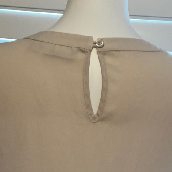 New York & Company Cream Blouse with Lace Accents - Picture 4 of 11